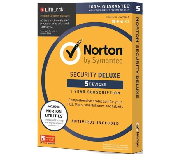 Norton Security Deluxe 5 Devices 1 Year