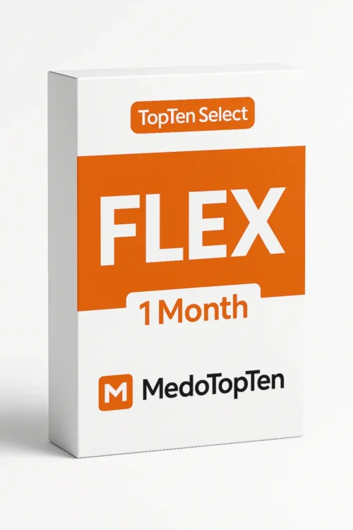 عبوة اشتراك TopTen Select FLEX لمدة 1 شهر بجودة 4K من MedoTopTen