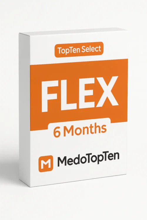 عبوة اشتراك TopTen Select FLEX لمدة 6 شهور بجودة 4K من MedoTopTen